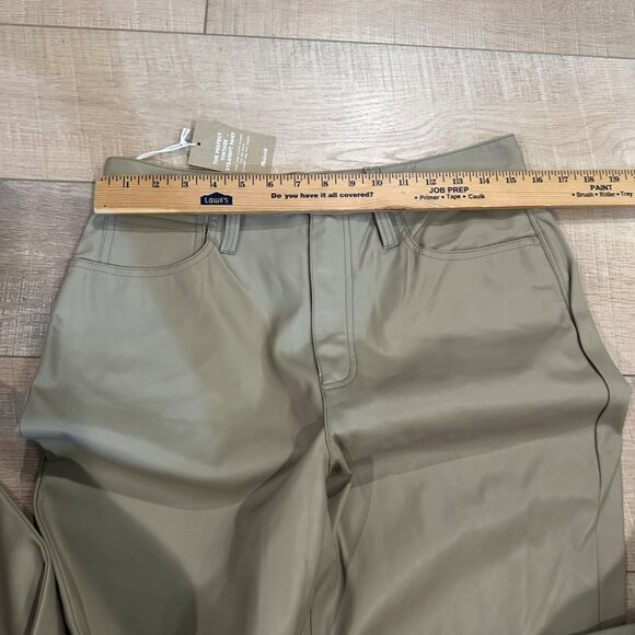 MADEWELL WOMENS PERFECT STRAIGHT HIGH RISE FAUX TAN LEATHER PANTS NEW SIZE 29 - Picture 4 of 13